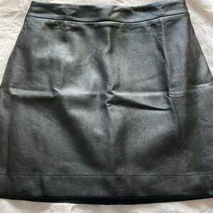 J. Crew Black Faux Leather Mini Skirt